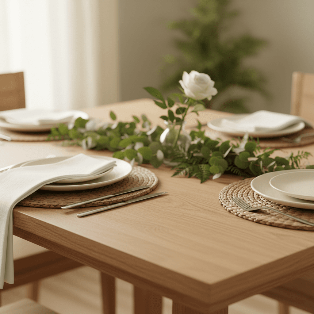 Intimate table setting detail